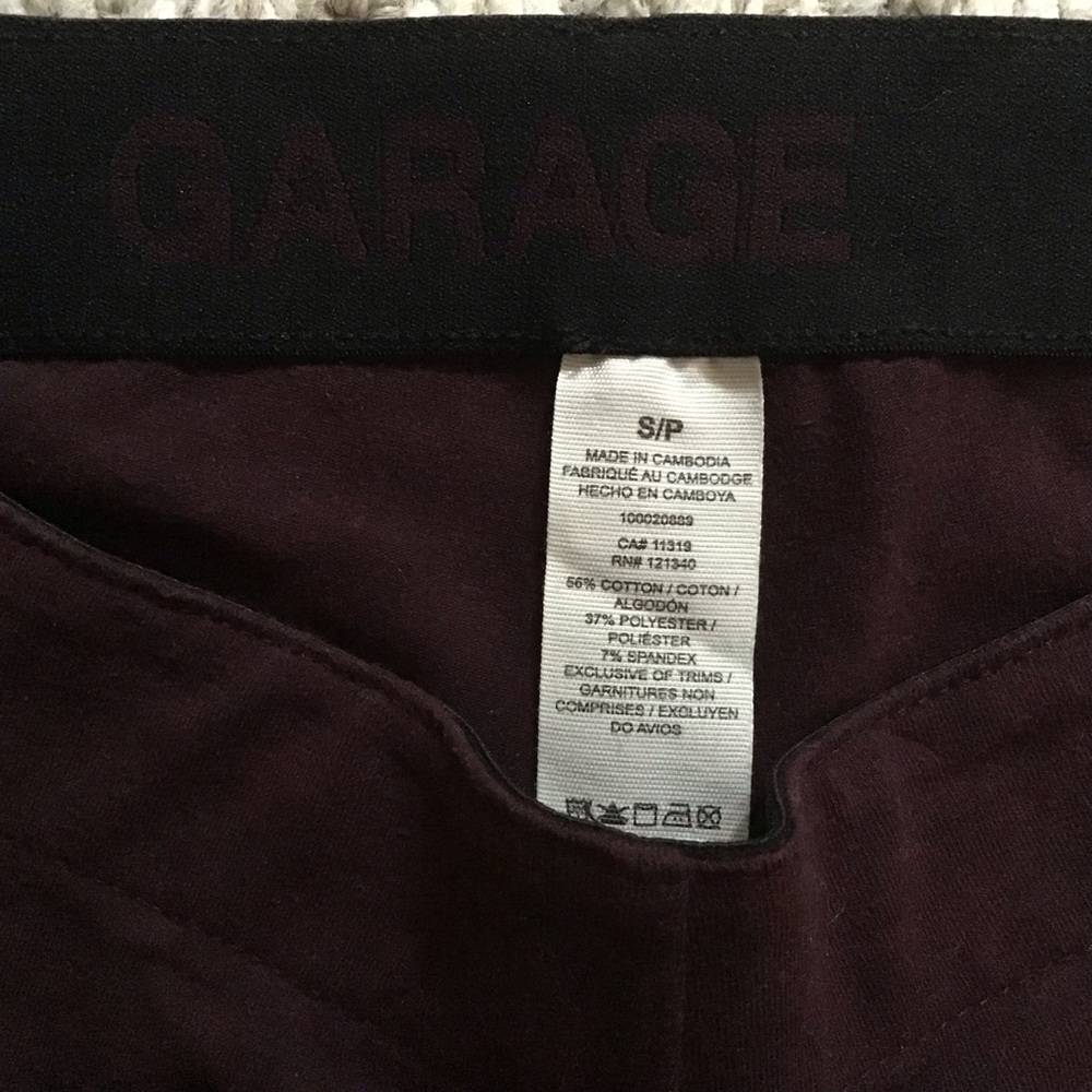 Garage Burgundy Leggings - Picture 4 of 4